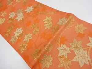 リサイクル　 紗 紅葉模様織出し名古屋帯